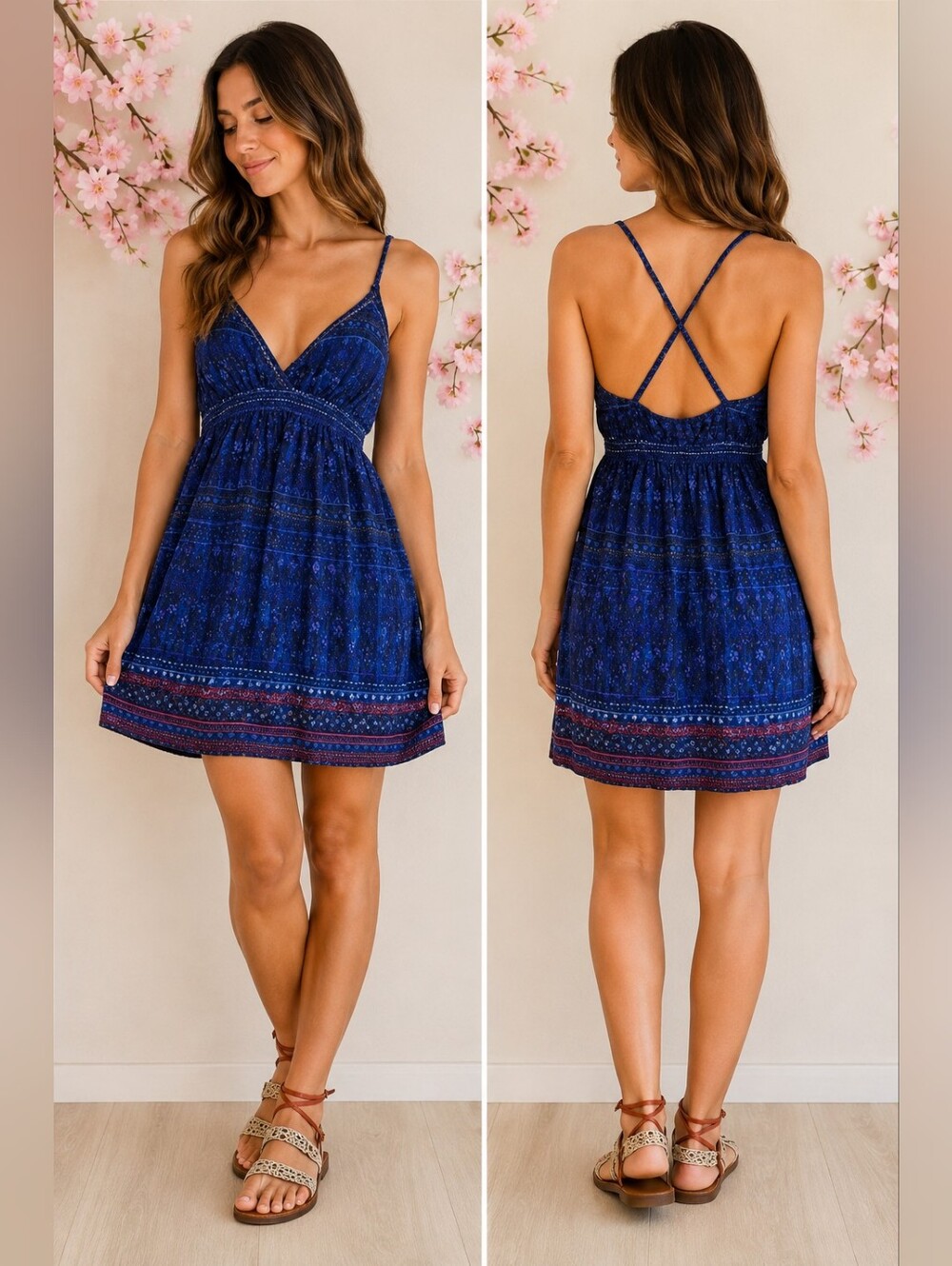 Anthropologie Ecote sweetheart blue mini Dress